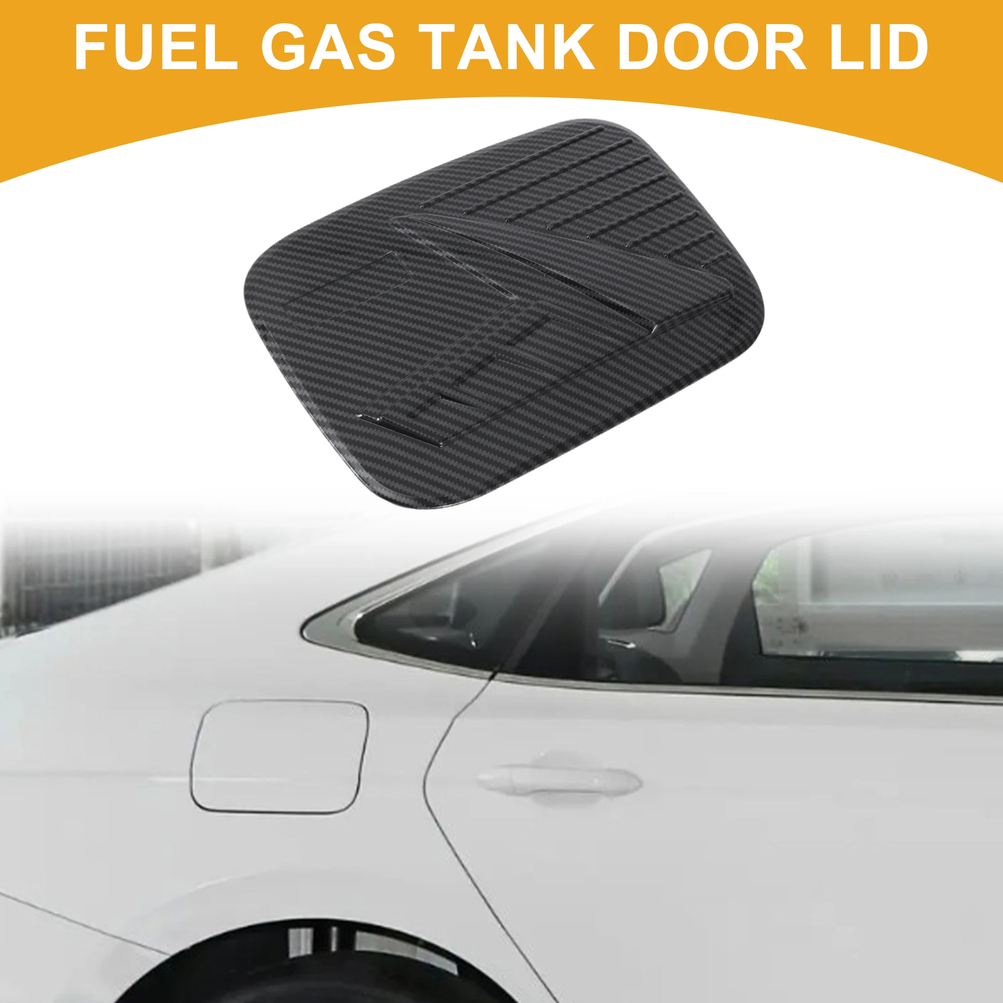 

UXCELL Fuel Tank Door Cap for Honda CRV 23-25 Fuel Filler Flap Cover Carbon Fiber Black