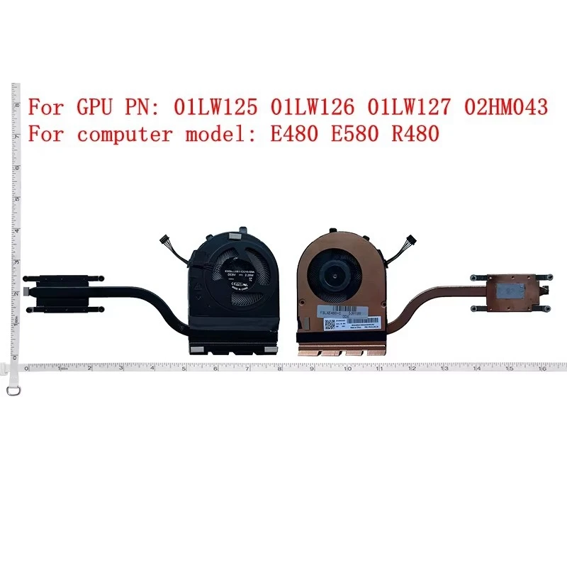 New cpu cooling fan for Lenovo Thinkpad E480 E580 E485 E585 E490 E495 E590 E595 R480 Notebook Cooler Radiator - Image 4