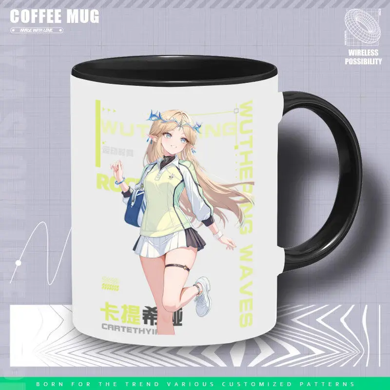 Wuthering Waves Anime Gioco Cos Il Shorekeeper Phoebe Cartethyia Jinhsi Verina Jianxin 2025 Tazza in ceramica color blocking Regalo