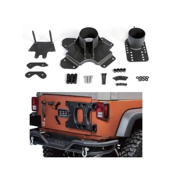 

Factory Sales Black Spare Tire Bracket Car Spare Tire Carrier for jp wrangler JK 2007-2017