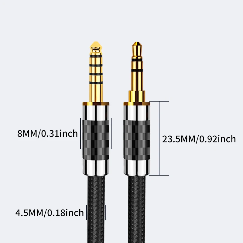 YYTCG  HiFi 4.4mm to 3.5mm Audio Cable, Silver-Plated Male to Male Stereo Cord for Digital Audio Player, Speakers  Headphones