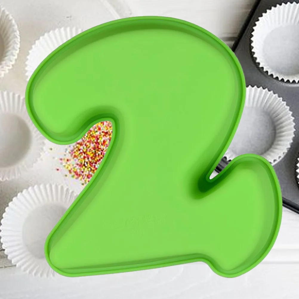

Silicone Number Cake Mold Pan Thick Flexible Nonstick Birthday Anniversary Baking Tin Random Color Reusable Oven Microwave Safe