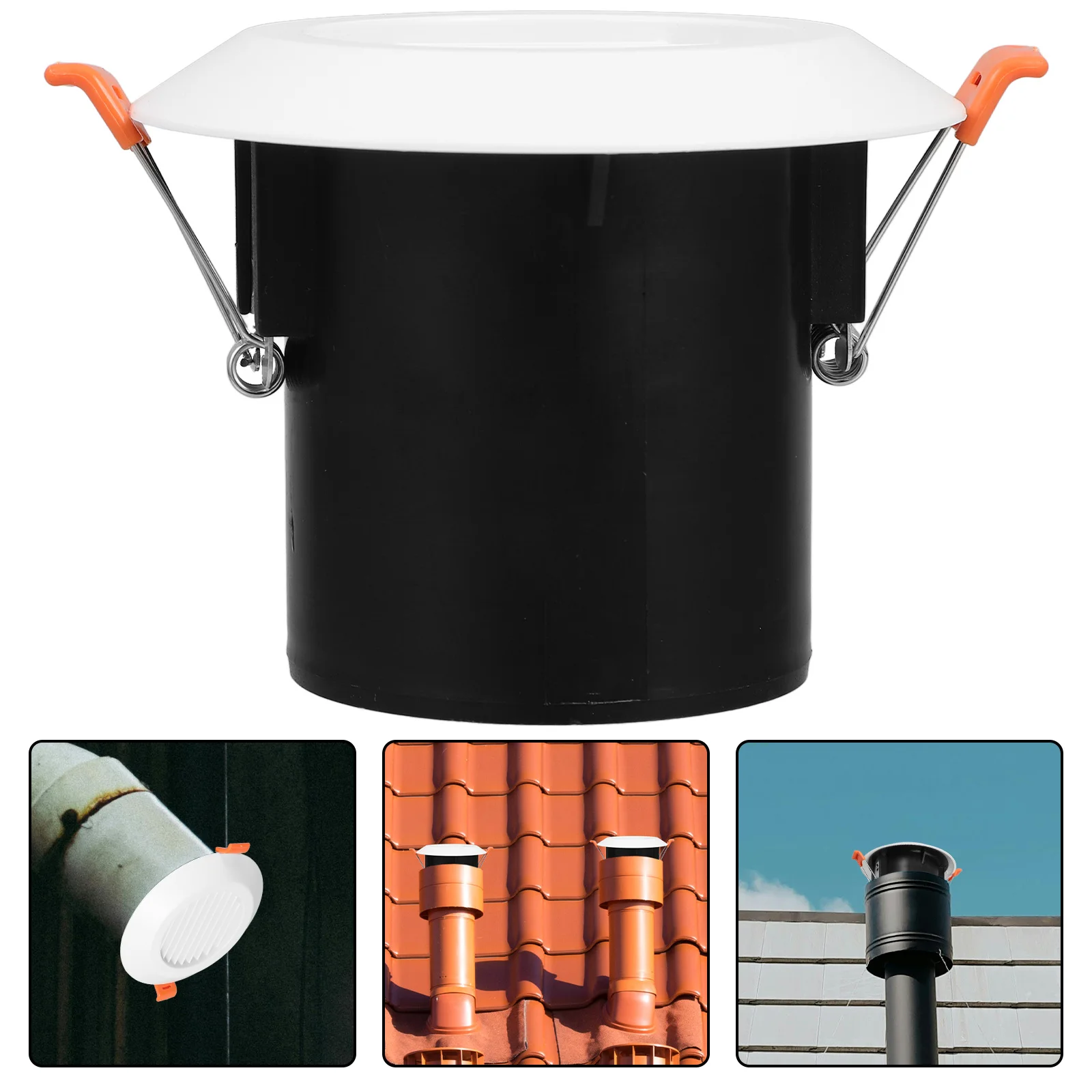 

High Efficiency Spring Round Duct Vent Cover ABS Plastic Construction Easy Install Home Office Ventilation System