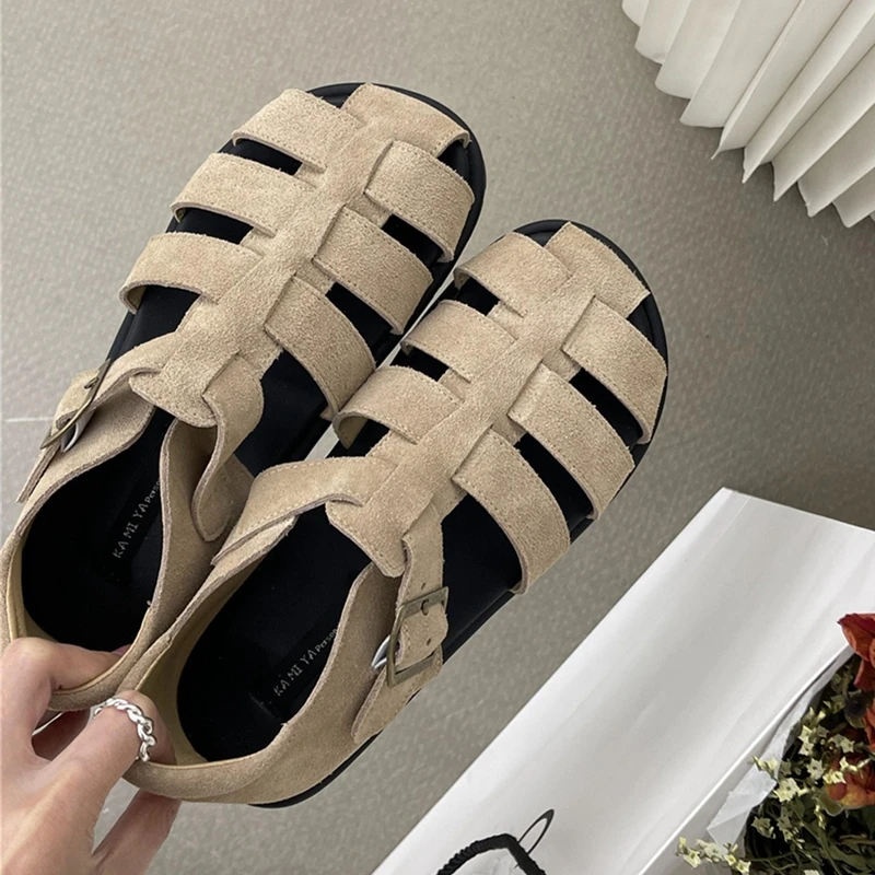 Women's Woven Hollow Roman Sandals - Summer Comfort Fit