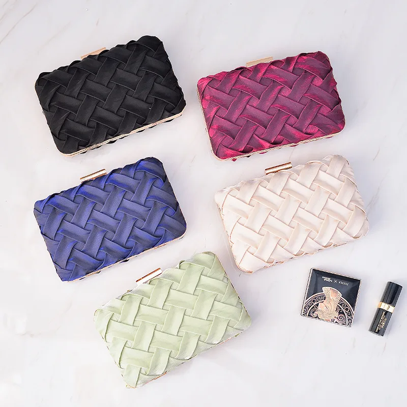 

Handmade Evening Clutch Bag Women's Par oulder Bag Small Square Wallet Cross-Border Ele Handbag for Ladies