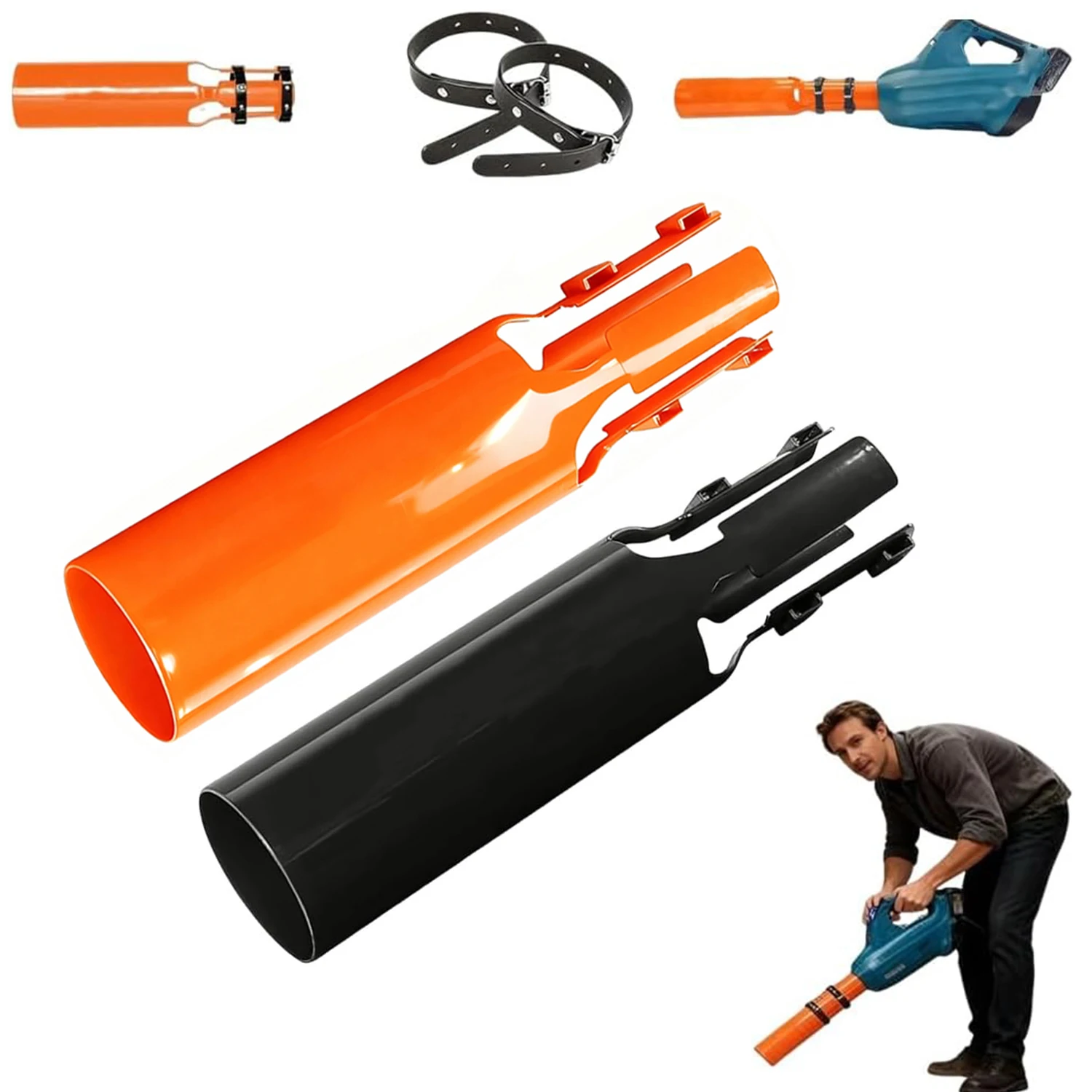 Wzmacniacz powietrza do dmuchawy do liści, uniwersalny adapter dyszy do dmuchawy do liści, bezprzewodowy wzmacniacz powietrza do dmuchawy do rur dmuchujących o średnicy 2–4 cale