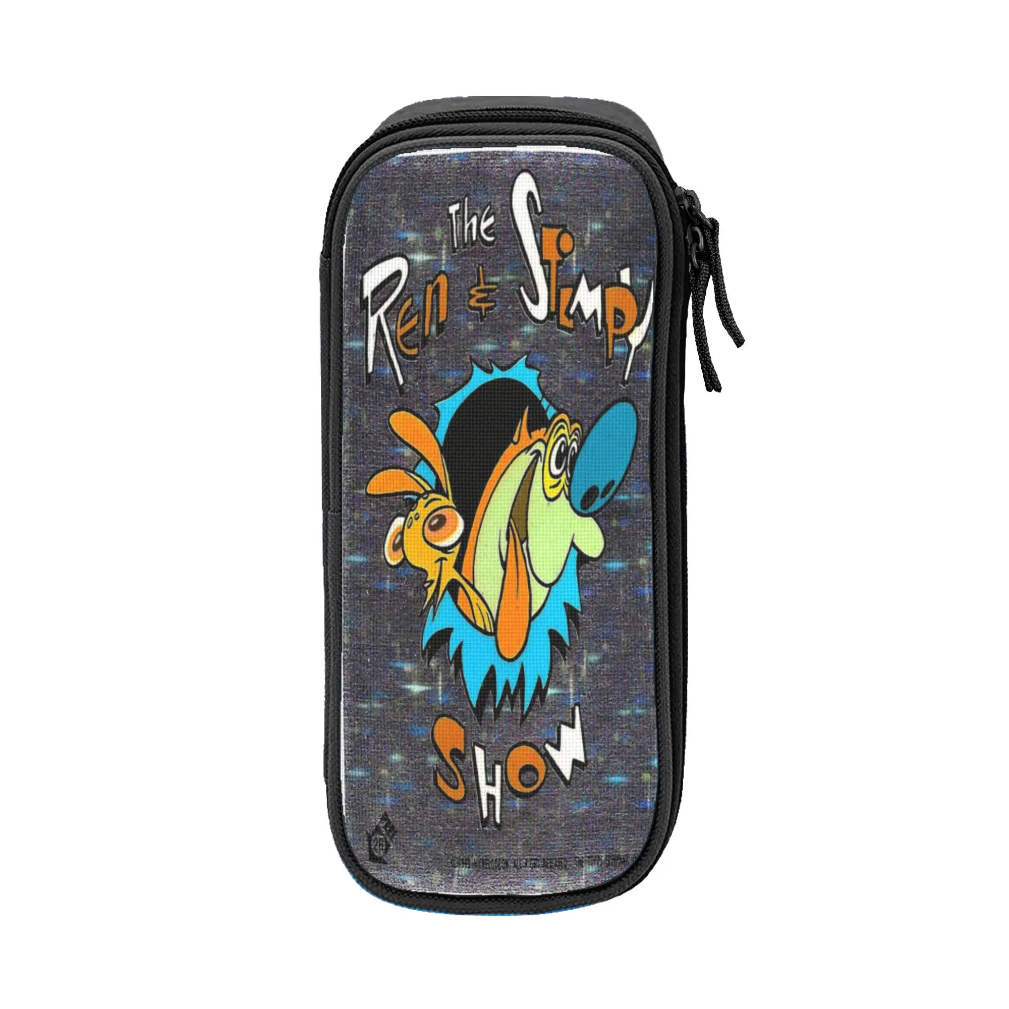 Duo Rucksack Ren & Stimpy  Pen Box Double Layer Large Capacity  School Supplies  Pencil Case Stationery Amazing Gift