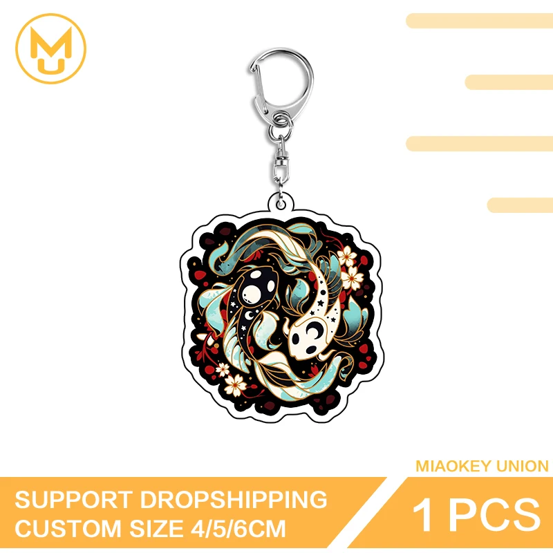 Koi Fish Yinyang Exclusive Design Creative High Quality Acrylic Keyring Publicized Personality Anime Jewelry Accessories Gifts