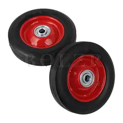 2Pcs 6 Inch Rubber Lawn Mower Wheels Heavy Duty 132LBS Universal Replacement Tire Garden Mower Repair Parts BQLZR