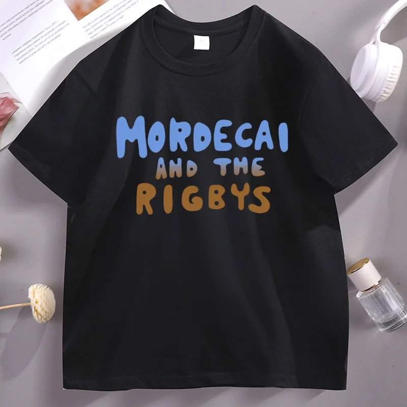 

Mordecai and The Rigbys T Shirt Men Women Cotton Printed Short Sleeve T-shirt Casual Round Neck T Shirts Man Designer Clothing