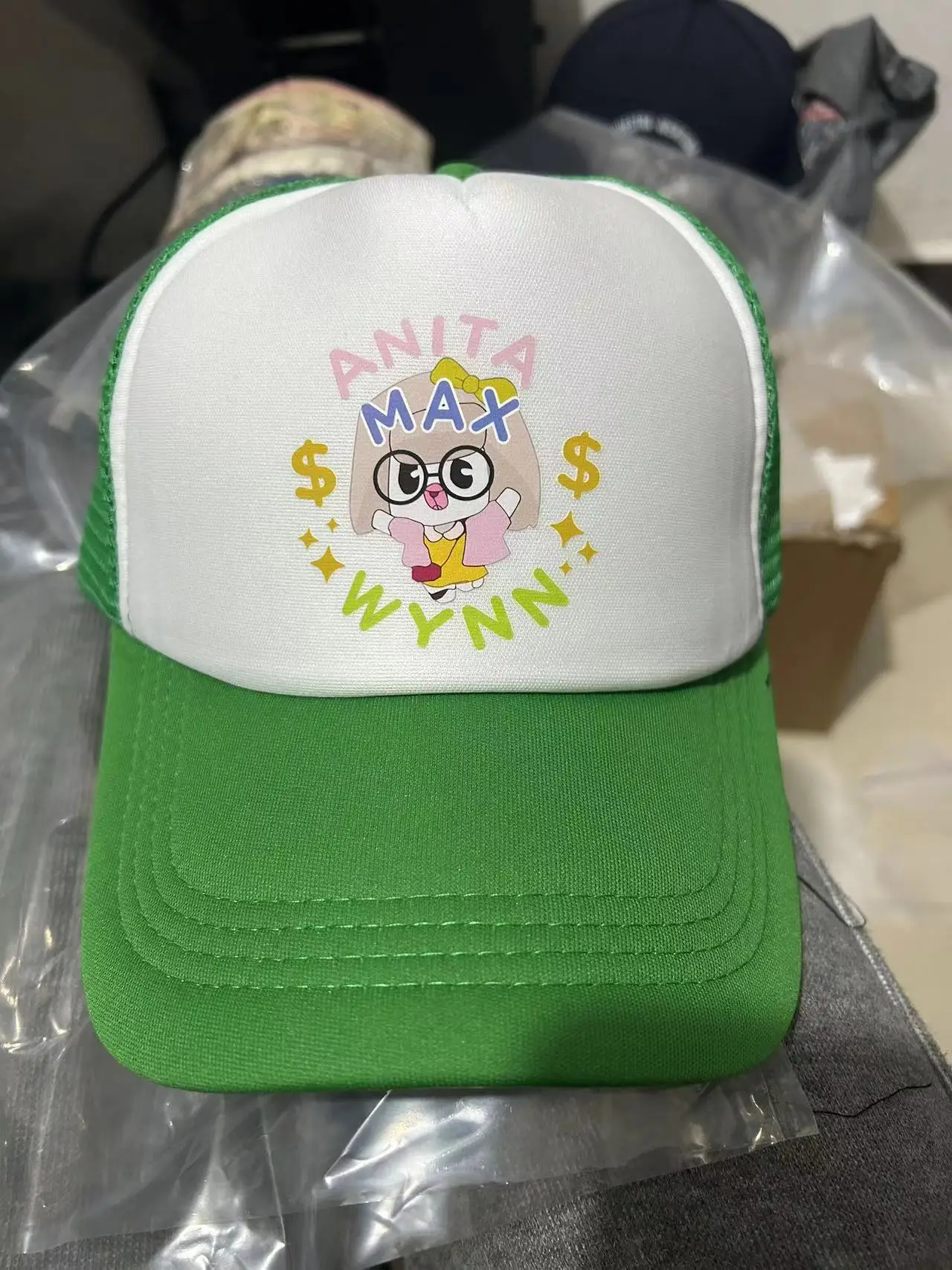 Trend ige anita max wynn Schaum Trucker Hut niedlichen Mesh Snapback Caps Junge Mädchen Sonne Strand Baseball Cap weibliche Sommer atmungsaktives Visier – Detail 3