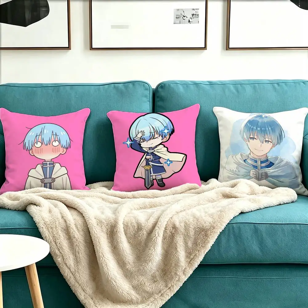 Frieren Beyond Journey s End Himmel Pillow Case Square Double-Sided Sofa Cushion Cover Bedroom Bedside Pillow