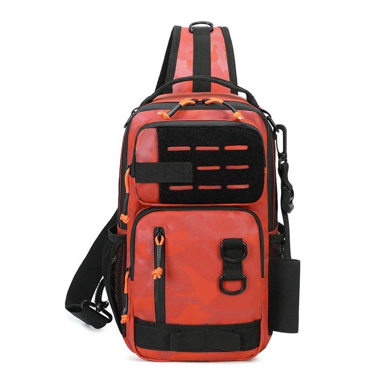 

Large Capaci Waterproof Men's Fiing Rod Single oulder Bag Outdoor Sports Crossbody Bag Leisure Nylon Fabric Pure Color