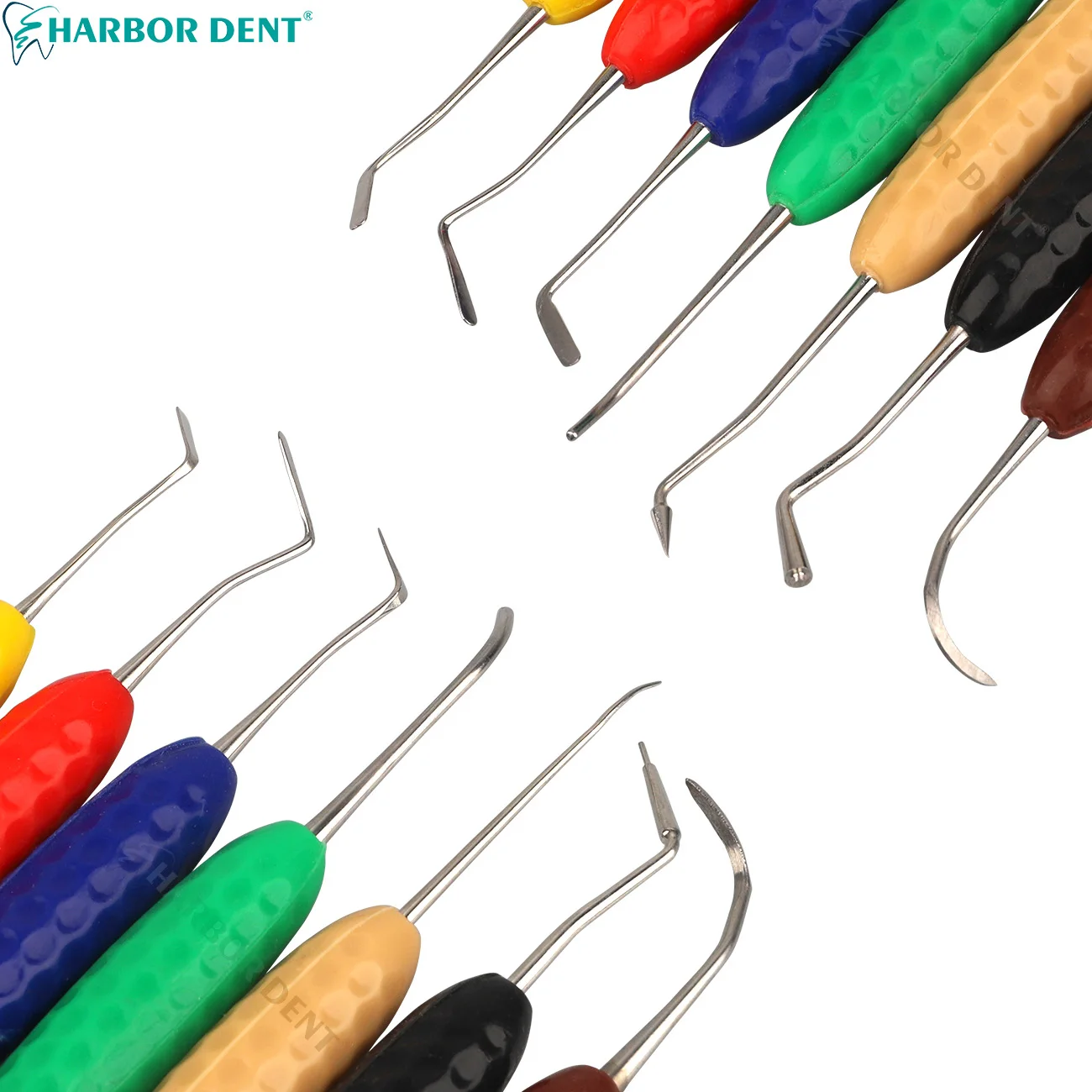 Dental Resin Filler Aesthetic Restoration Tools Colorful Plastics Handle Resin Spatulas Dentistry Tools Oral Products