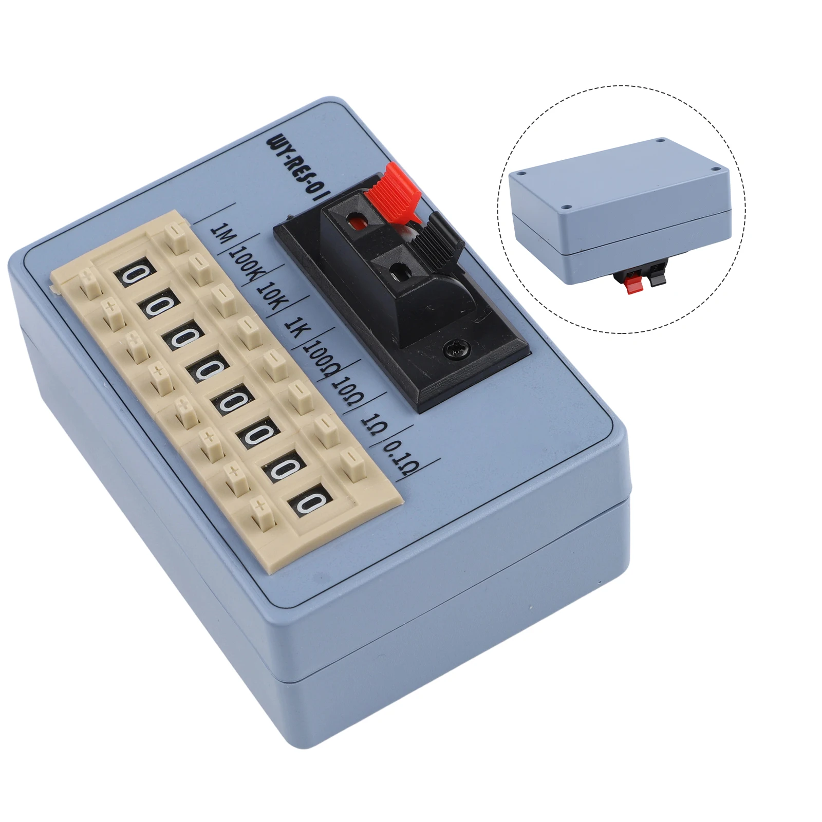 WY-RES-01 Adjustable Resistor Box, Compact Portable Resistance Dial-Tool For Electronic Testing And DIY Circuit Calibration