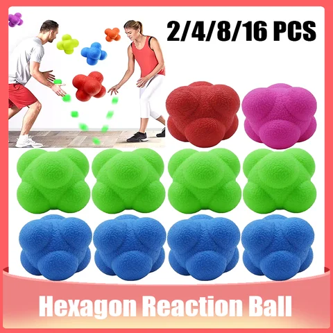2/4/8/16 pezzi palla di reazione palla da allenamento per agilità per basket calcio bambini adulto coordinazione riflesso palla da allenamento fitness