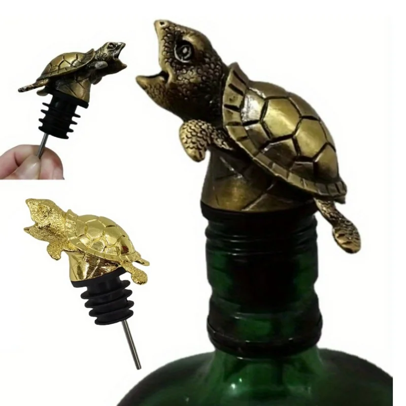 Bionics Sea Turtle Wine Mouth Family Bar Restaurant Universal Type Pour Spouts Handmade Ornaments Gift Wine Pourer