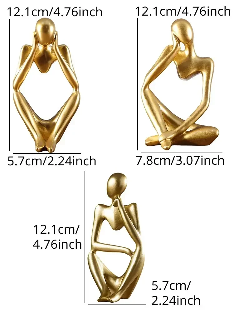 1pcs Nordic Light Luxury Style Abstract Figure Home Decoration Ornaments Mini Shaped Crafts Desktop Decoration Artworks