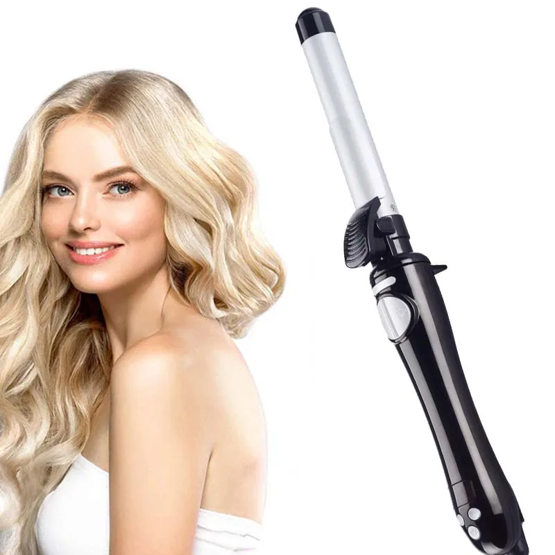 

Portable Rotating Ceramic Long Hair Stylng Tools Automatic Barrel Type Dual Voltage Tourmaline Heats up Hair Curler