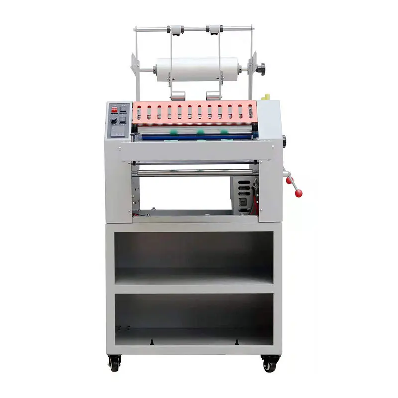 Full-automatic A3 steel roller automatic belt feeding cold and hot laminating high-speed film passing machine