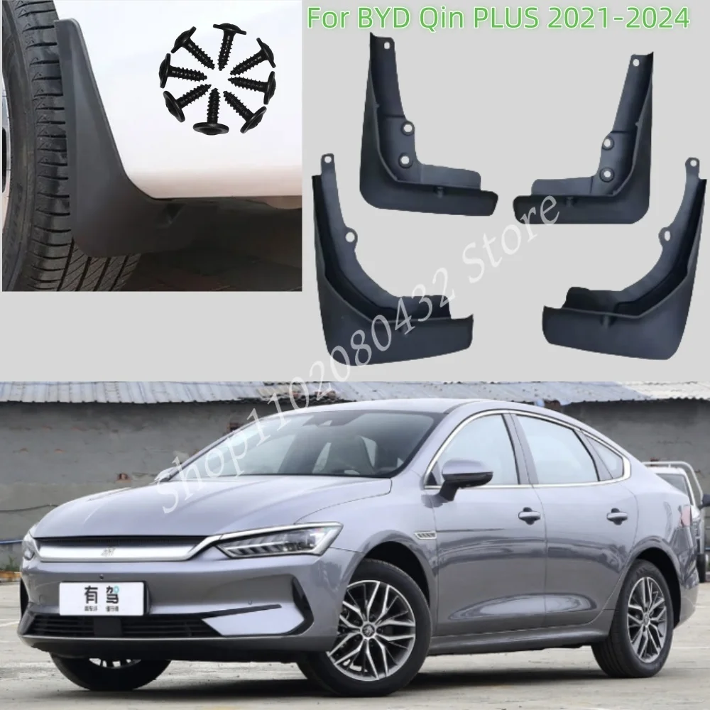 

MudFlaps For BYD Qin PLUS 2021-2024 Mudguards Mud Flaps Splash Guards Front Rear Wheels Fender Car Accessories 4Pcs