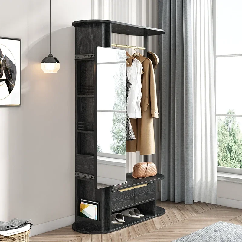 

for Adjustable home bedroom furniture mirror design coat rack wooden display clothes rack