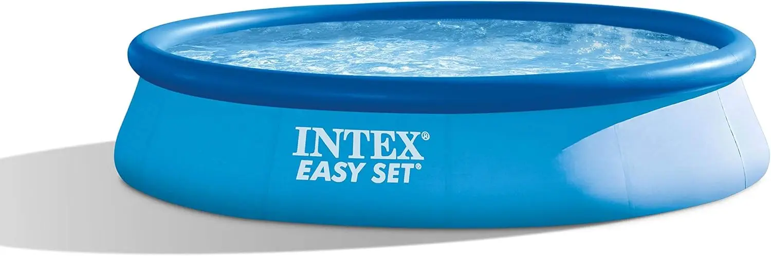 Intex-Ensemble de piscine extérieure gonflable hors sol, ensemble facile, Krystal transparent, pompe à filtre et sécurisé V, Fédération 13x32 po, 530 GPH