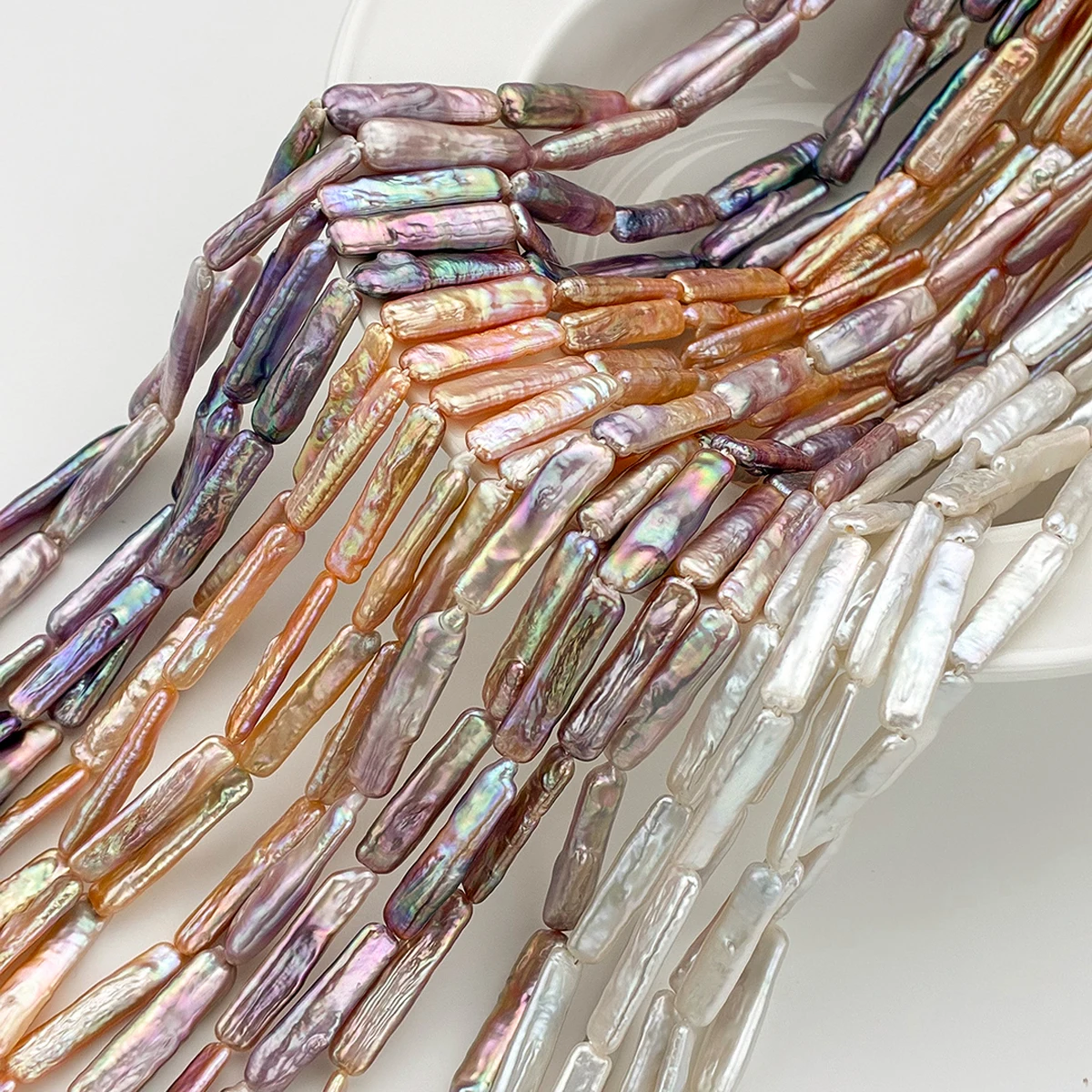 

5x21mm Baroque Rectangular Beads Natural Freshwater Pearl Pipa Beads for Jewelry Making DIY Necklace Bracelet Earring Accessory