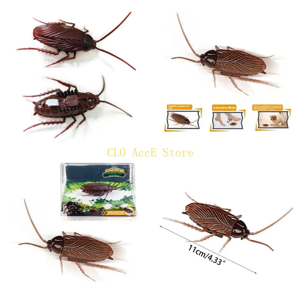 

16fe Faux Tockurach Electric Insect Model Practical Joke Props Halloween Toy Toy