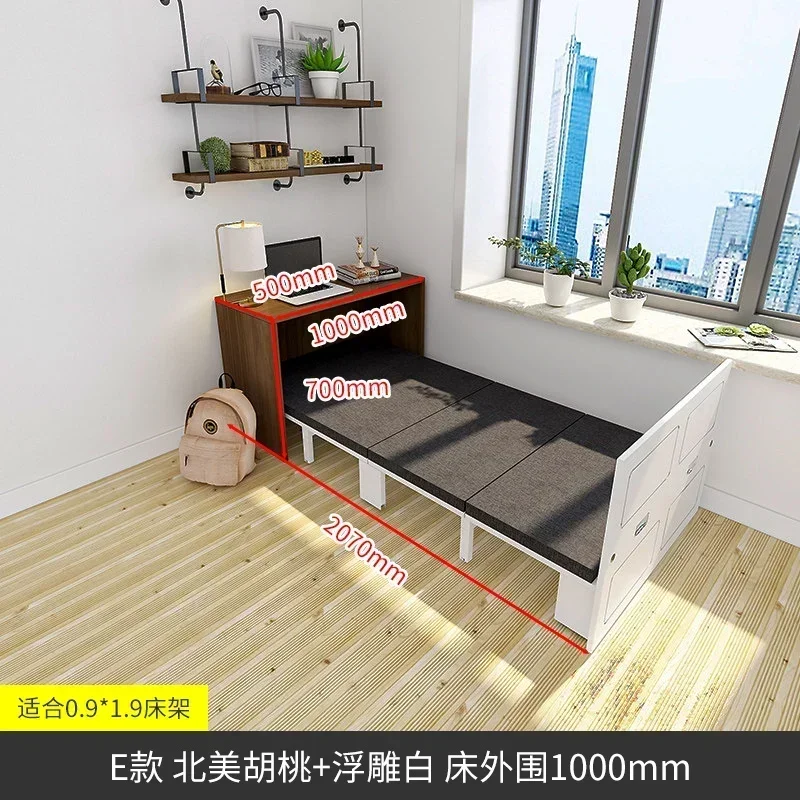 CJ-2   Multifunctional modern computer desk bookcase combination invisible folding lunch break bed integrated