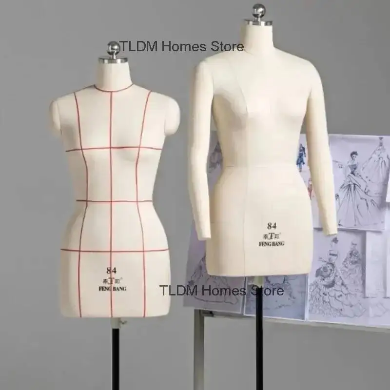 Mannequin Bust Female Tailor High Body Clothes Design and Quality Dress Stands Sewing Metal Base Mannequin Display Stands e