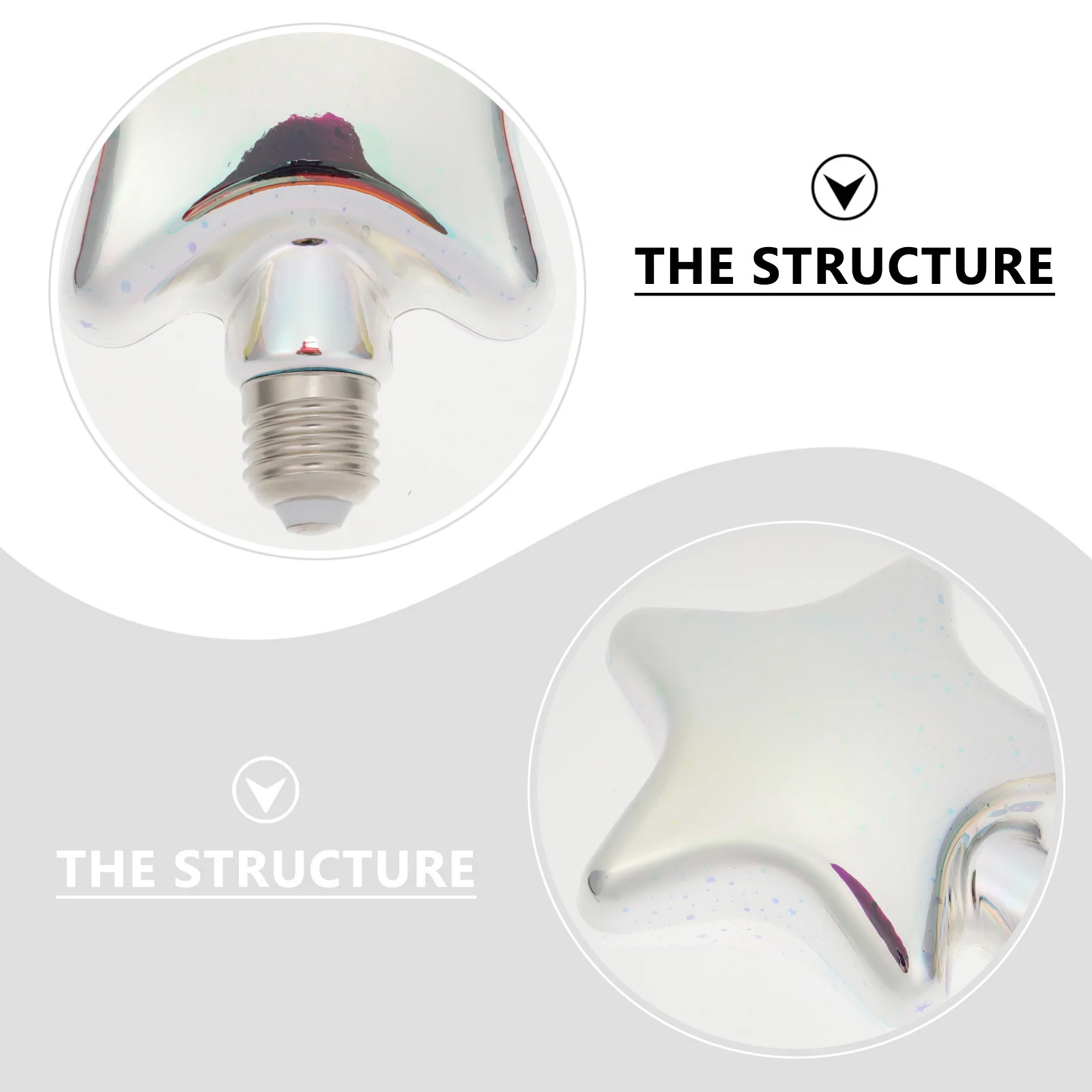 

1Pcs Christmas Tree LED Light Bulb Pentagram Decoration Glass Lampshade Party Hanging Bulb Home Bar Wedding E27 Capsule