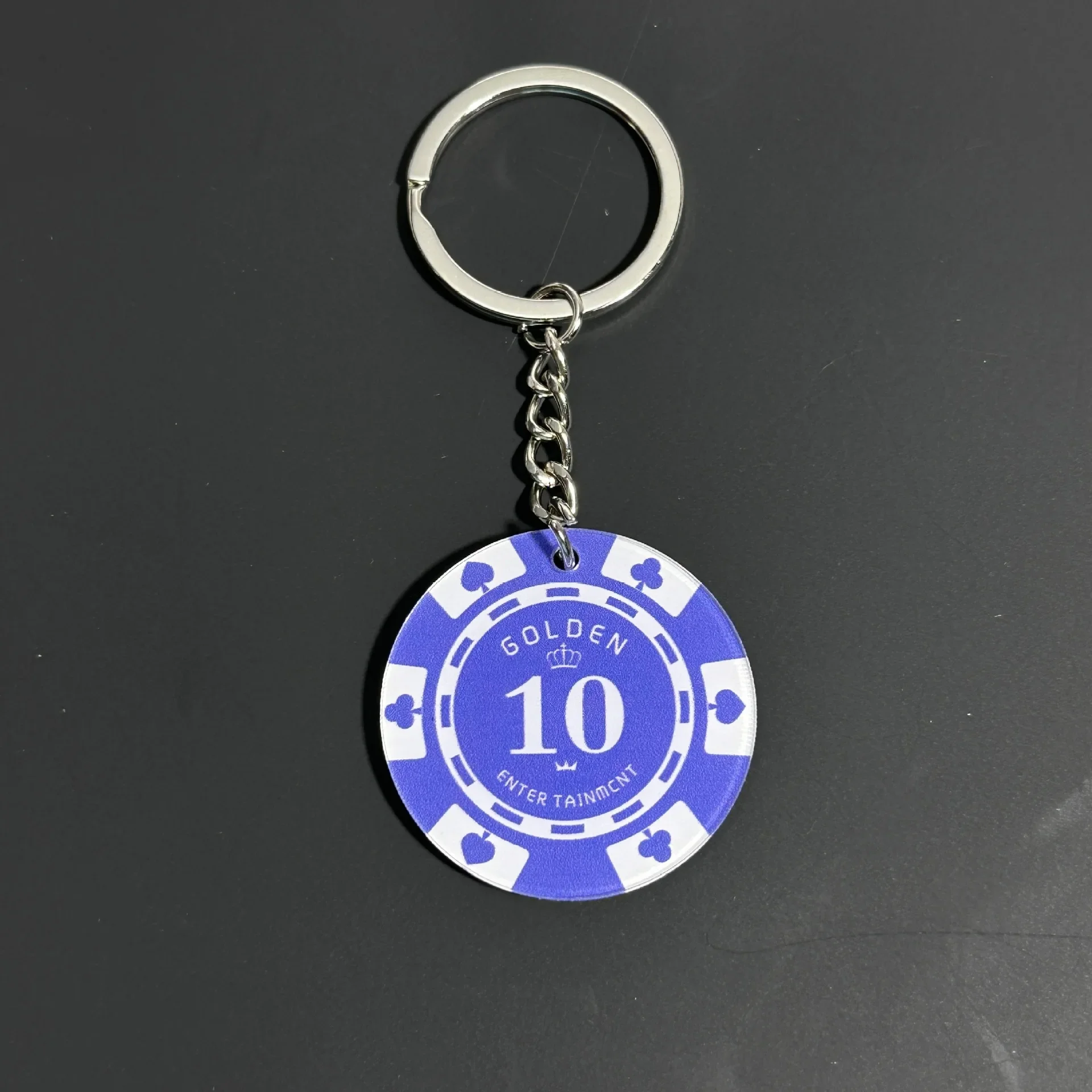 acrylic poker chip keychain for men key ring car key chain Las Vegas keychain key holder portachiavi chaveiro llaveros bag charm