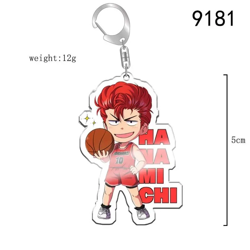 SLAM DUNK Sakuragi Hanamichi Keychain Figure Toy Rukawa Kaede Akagi Takenori Miyagi Ryota Shohoku Keyring Basketball Pendant