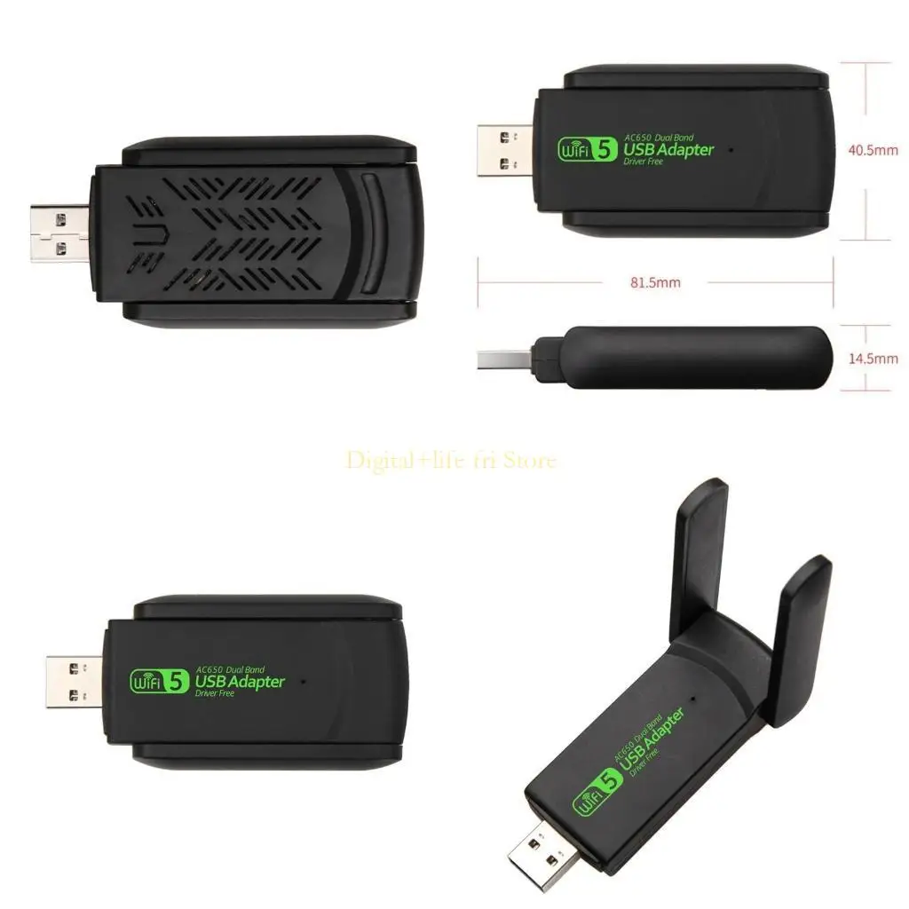 

E06D Эффективная Wi -Fi Card 650 Мбит / с Wi -Fi -приемники беспроводные USB -адаптеры Wi -Fi, подходящие для студентов, офиса,