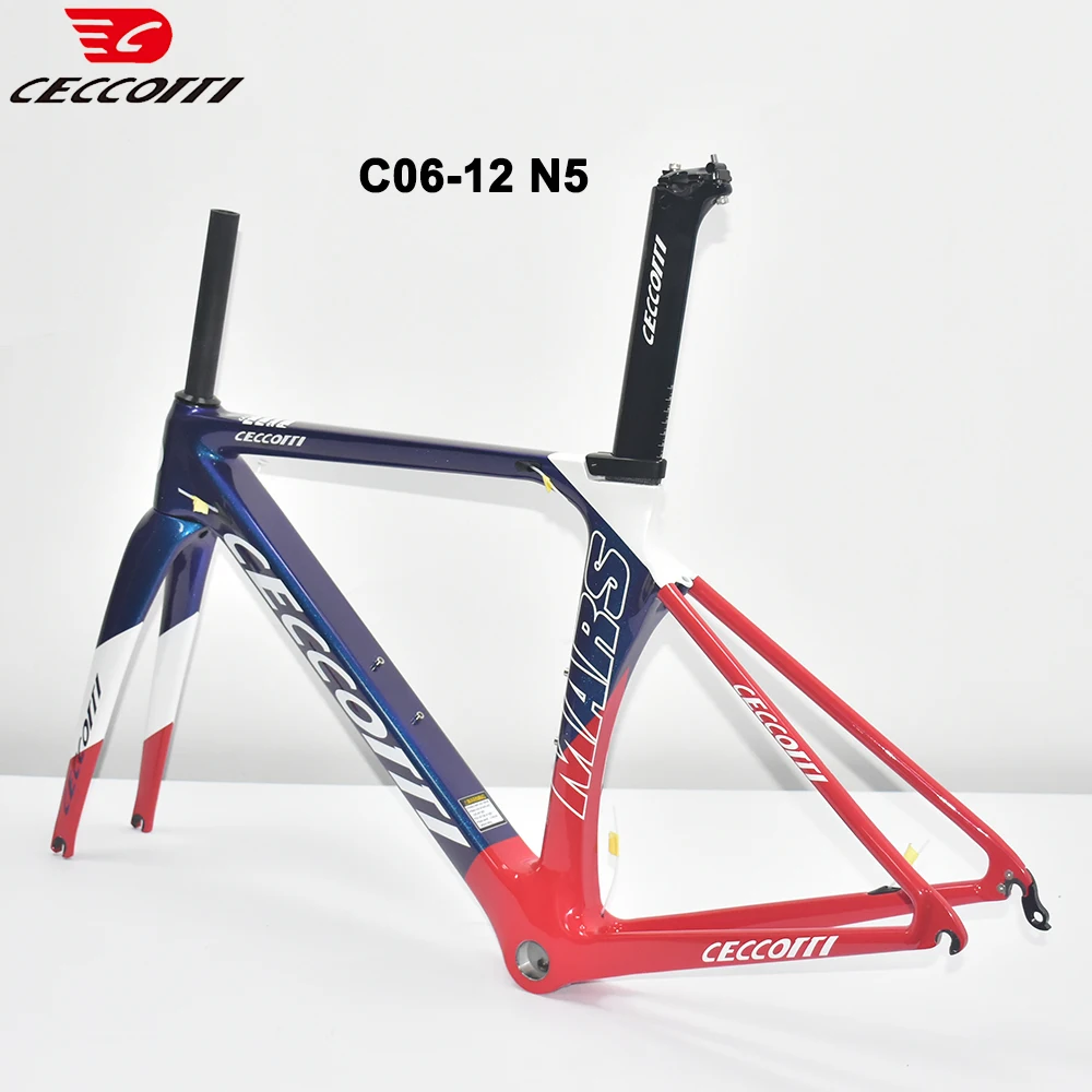 T1000 Carbon Road Bike Frames  Fit Di2/Mechanical Derailleur Racing Speed Frame V Brake Bicycle Frameset