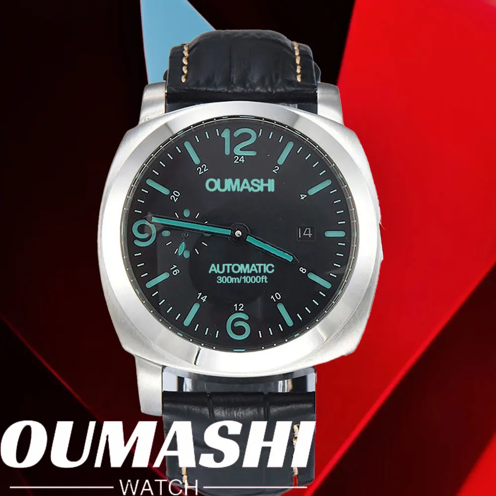 

Ретро мужские часы ST2555 45 мм Мужские часы Часы с механизмом Корпус из нержавеющей стали Мужские автоматические механические часы кожаный браслет