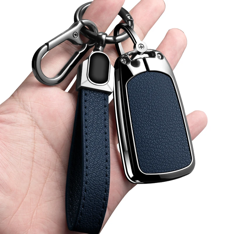 

Car Zinc Alloy Key Protective Cover for Opel Insignia Astra Vectra Combo Corsa D Mokka Zafira Car Key Chain Metal+Leather
