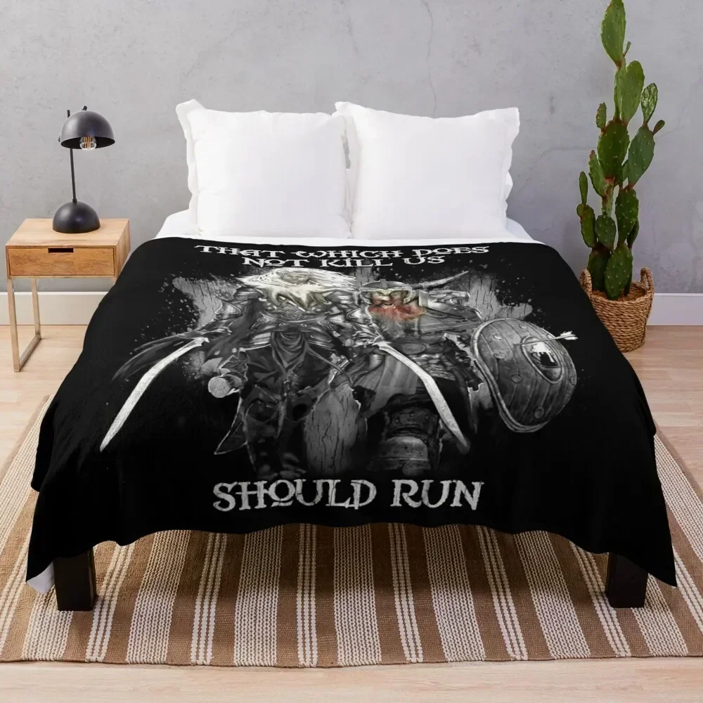 

Drizzt Do'Urden and Bruenor Battlehammer Throw Blanket Soft Breathable Blanket for Night Sleeping