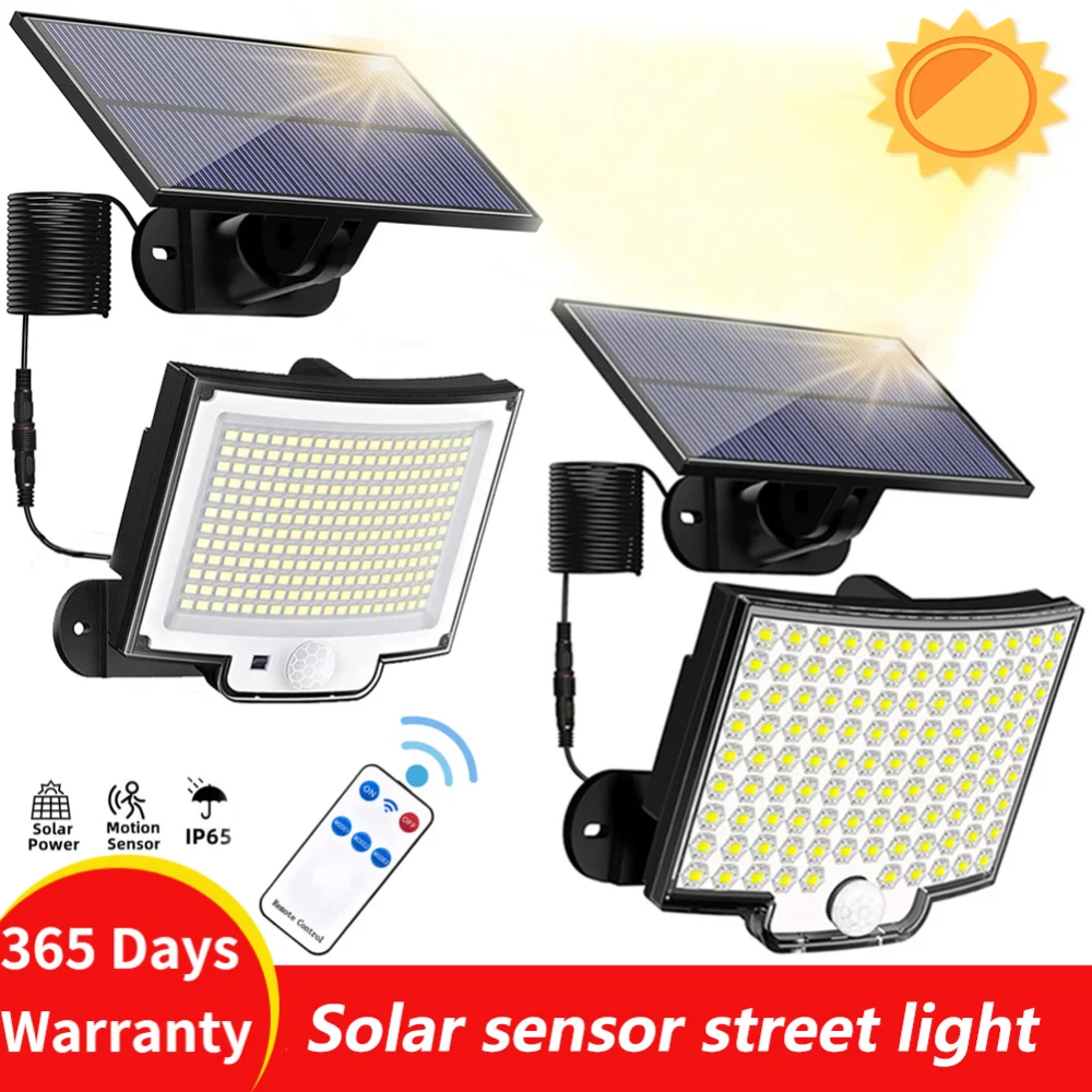 

Solar Street Light 228 LED Motion SensorOutdoor IP65 Waterproof 120° Lighting Angle Solar Wall Light for Garden Street Light