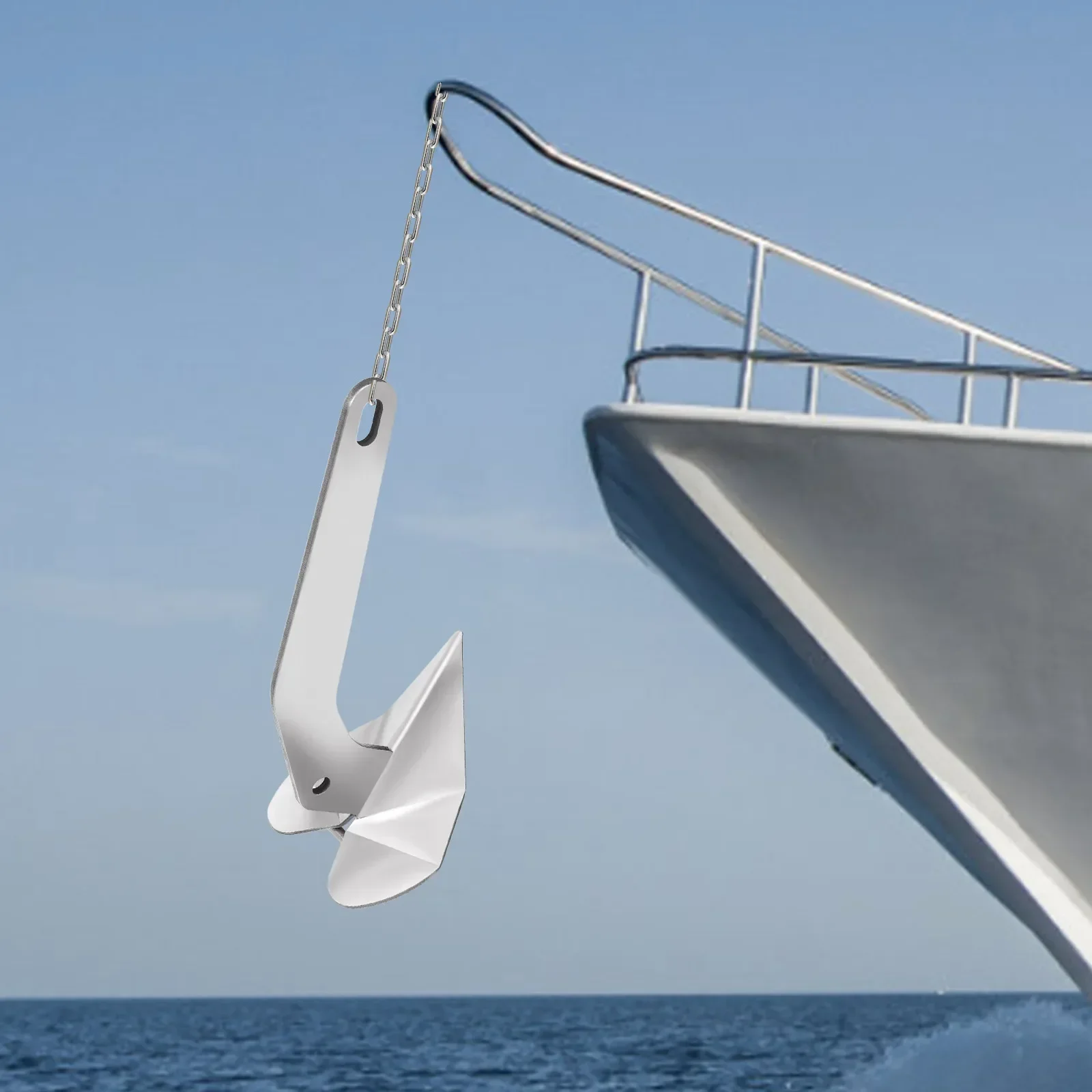 Small Yachts Boat Anchor,316 Stainless Steel Triangular-shaped Boat Anchor ,for Ships During Navigation and Mooring