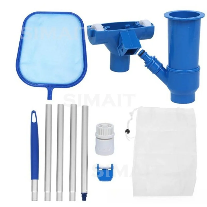Pool Cleaning Supplies Combination, Five-section Rod Shallow Net Fishing Net, Vacuum Nozzle