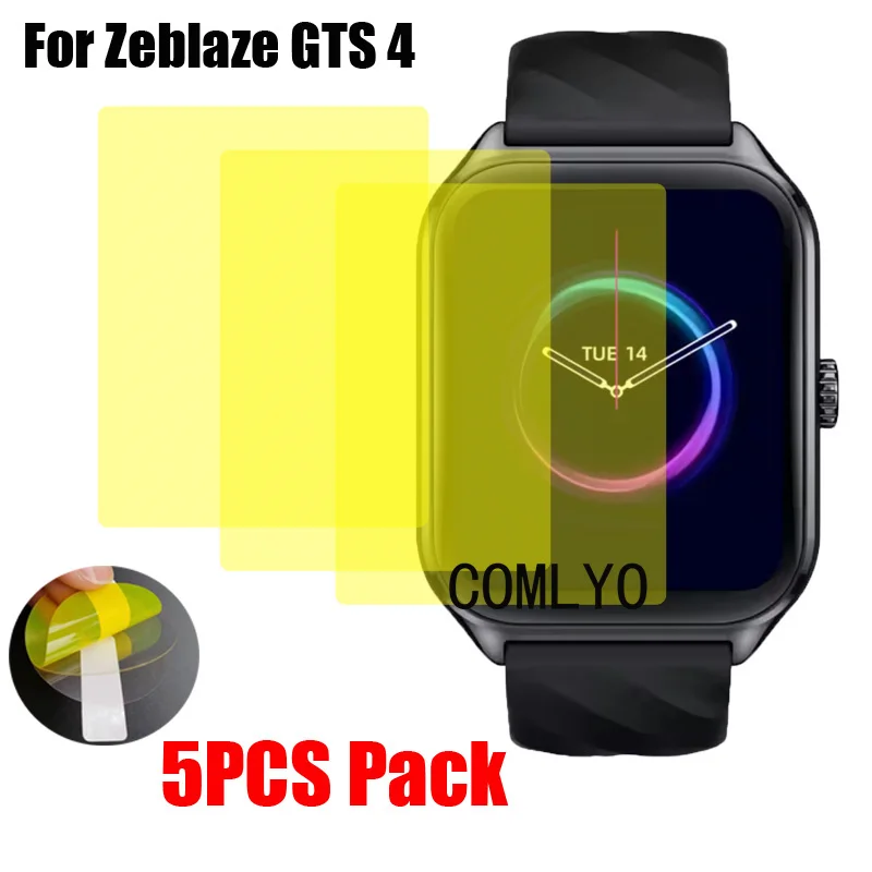 

5PCS For Zeblaze GTS 4 Smart watch Screen Protector Cover Soft HD TPU Film