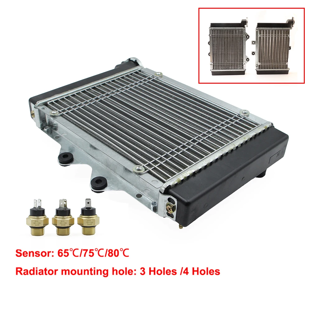 Radiator Cooling Cooler M16*1.5 Sensor For Zongshen 200cc 250cc 300cc 400cc Water Cool   Engine ATV Buggy Quad Dirt Bike Parts