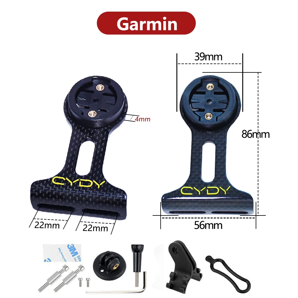 CYDY Carbon 3K Rennrad-Computerhalterung für Garmin, Bryton, Wahoo, Magene, Xoss, IGP Edge Lenker-Faserhalterung Fahrrad-Zubehör