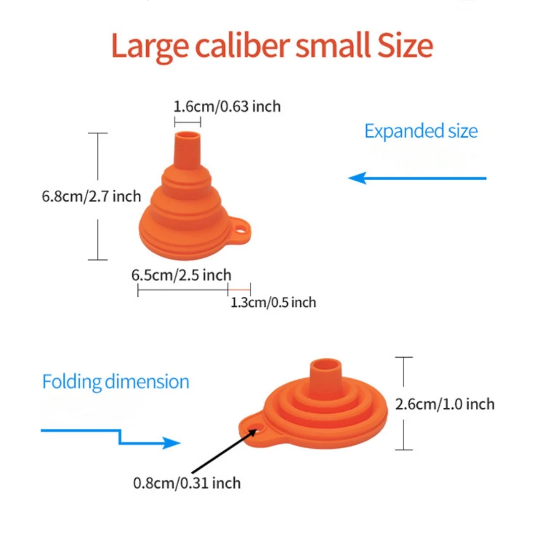 Entonnoir pliant en silicone multifonctionnel, petite buse d'aspiration, sac de rangement pour Mars grossier, entonnoir spécial pour le ravitaillement et le versement, nouveau