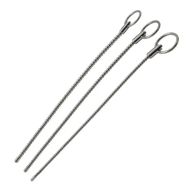 New 1Pcs Male Masturbator Sex Toys Electro Steel Urethral Sound Dilators Penis Plug Insert Stimulation Catheter Beads