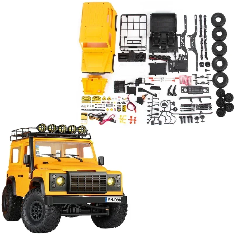 Para mn98 mn98k kit versão 4wd rc carro 1/12 escala defender carro de controle remoto elétrico com luz led para crianças e adultos