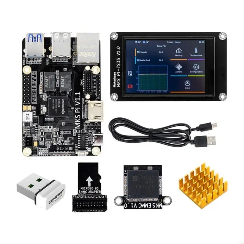 

634A V1.1 Контроллер управления картами 64BITS SOC-ONBOARD PI-TS35 Дисплей Klipper Экран для материнской платы Voron 3D