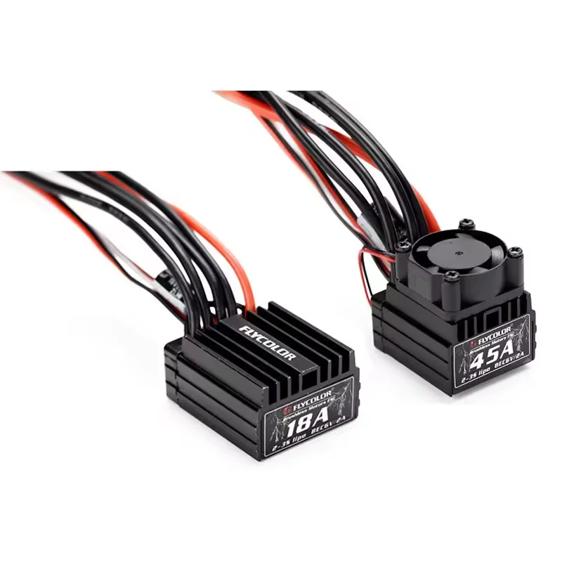 Flycolor Lightning 18A 25A 35A 45A 防水カーESC 2-3S RC 1/10 1/16 1/18カー用 ブラシレス電子スピードコントローラー